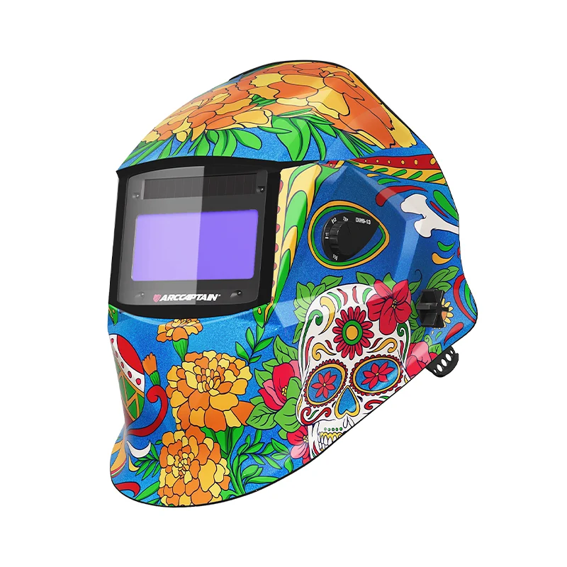 True Color Diaphane View Welding Helmet Sugar Skull Print ClearLite X100