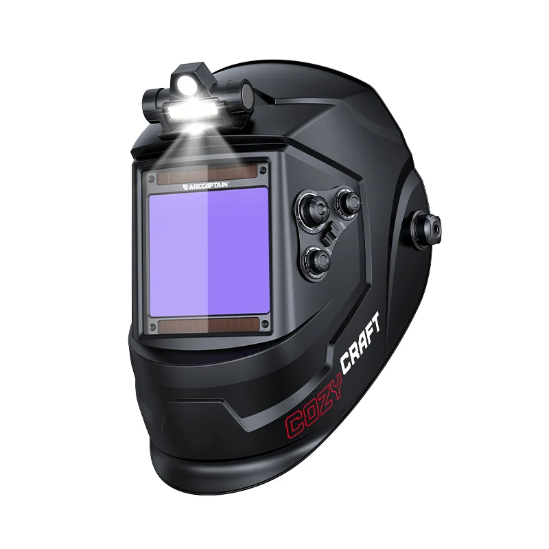 True Color Large Viewing Welding Helmet Noir jais CozyCraft X200