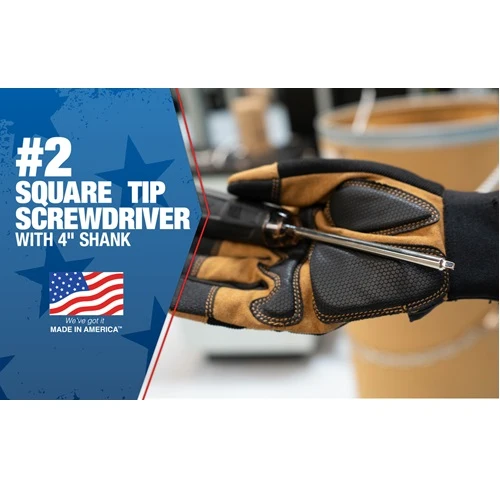 2/4" USA Square Tip Screwdriver Shank SDQ2P4US (Pack 12)