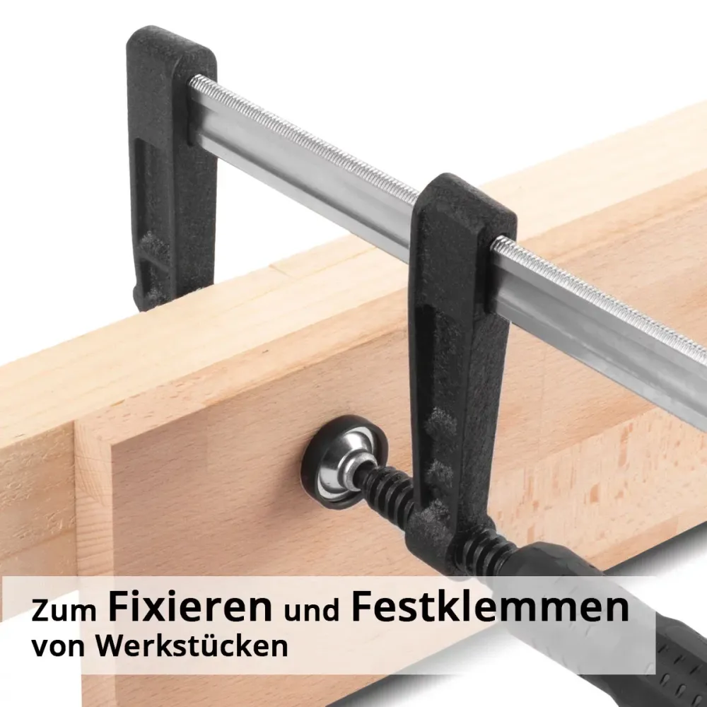 STEALWROWN 3 PRINDE DE VIS X 80X200 MM | Pince de serrage puissant en acier et plastique | F-Zwinge pour réparer les pièce...