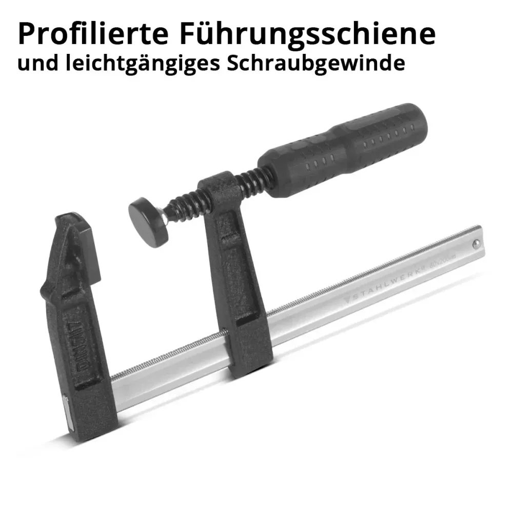 STEALWROWN 3 PRINDE DE VIS X 80X200 MM | Pince de serrage puissant en acier et plastique | F-Zwinge pour réparer les pièce...