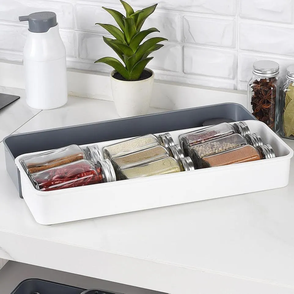 Aqua À extension Spice Draw Organiser Tray Grey