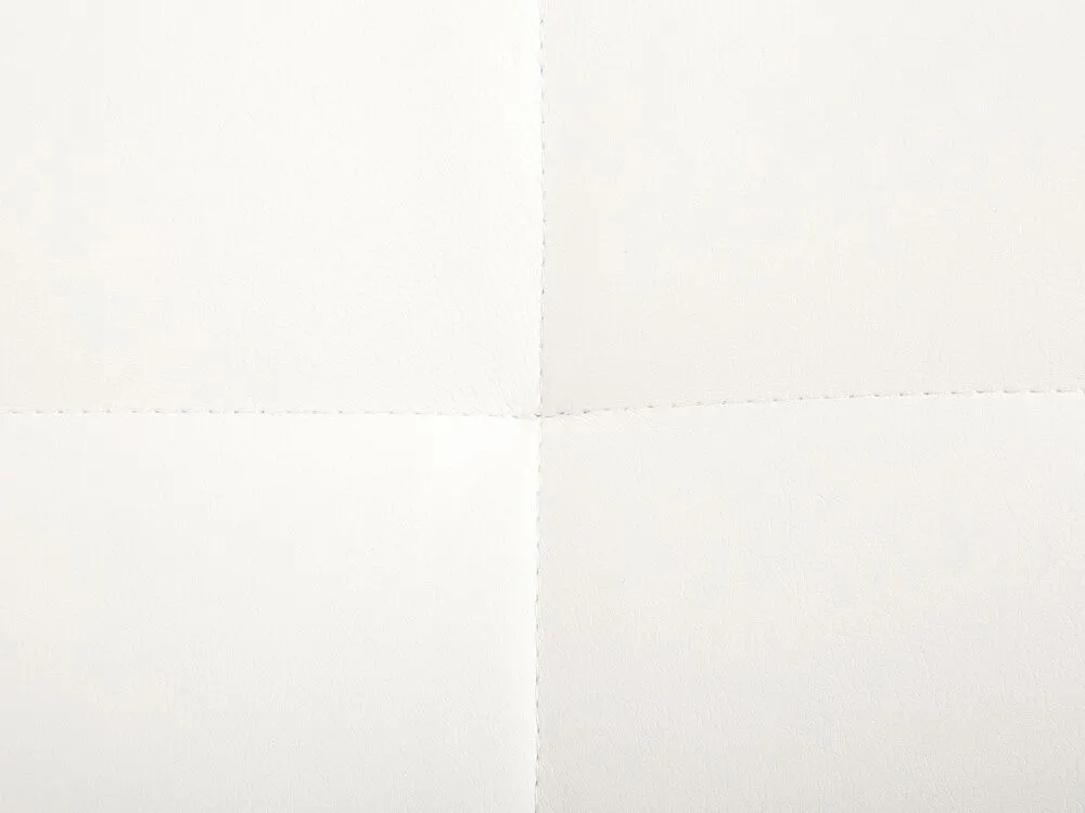 Faux Leather Ottoman Blanc pur ABERDEEN