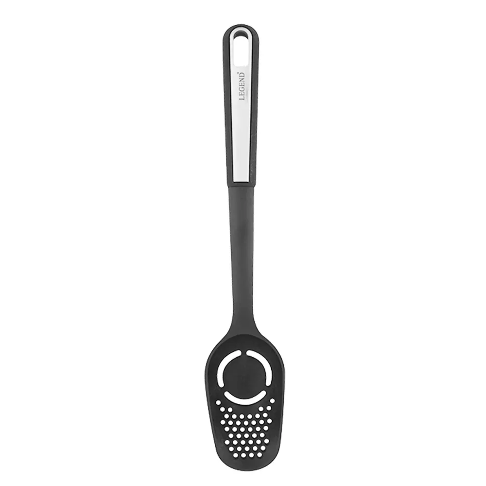 Legend Premium Polyamide Slotted Spoon - Grey