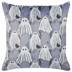 Panne Cushion Ghost Pattern 45 x 45 cm Grey FANATE