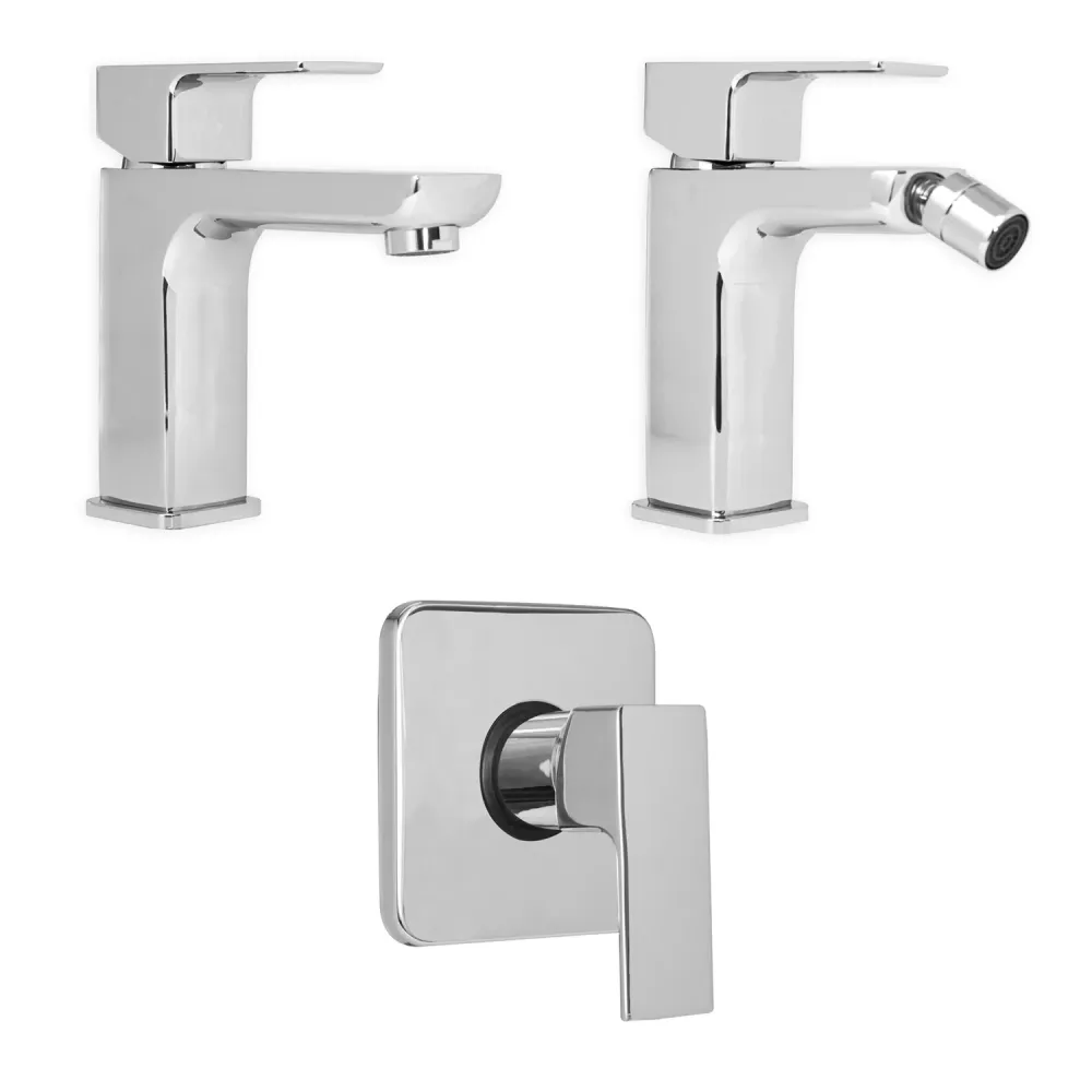 Support GPS moto Ensemble de mélangeurs pour lavabo, bidet et douche à une voie Nix en laiton chromé