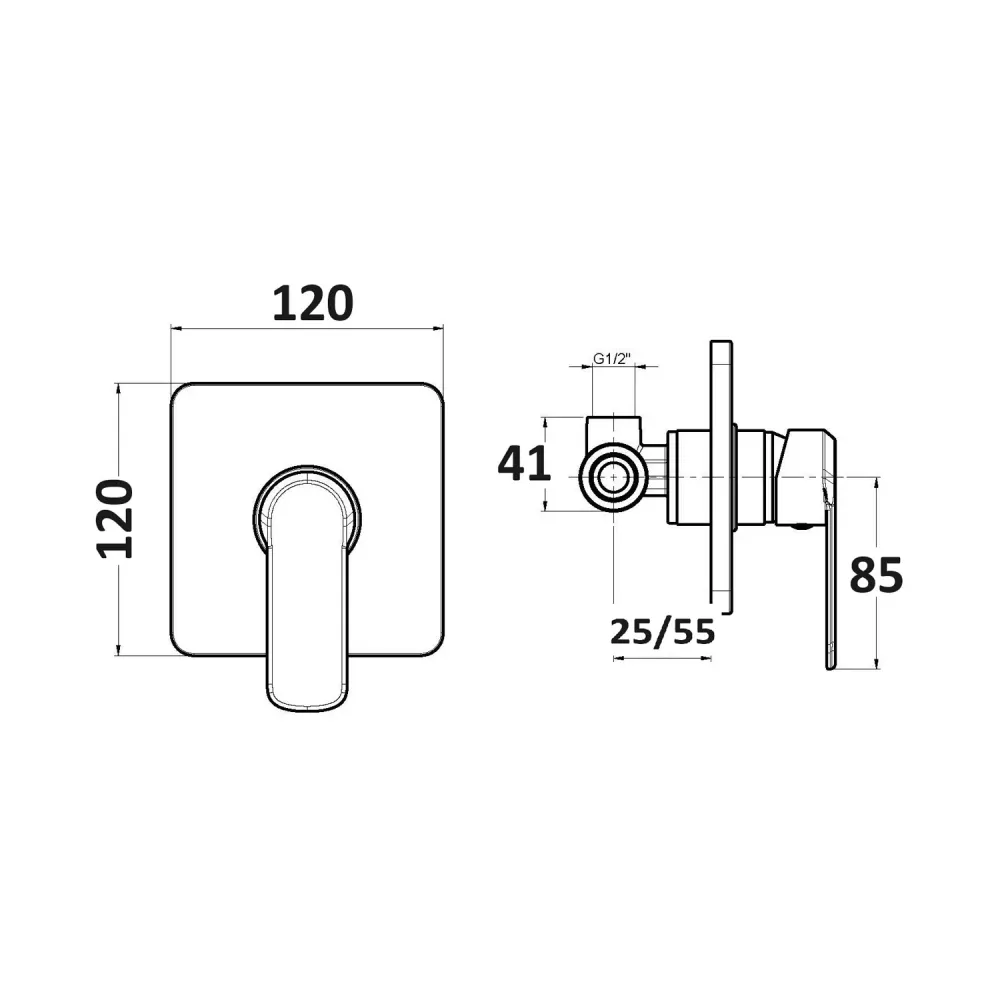 Support GPS moto Ensemble de mélangeurs pour lavabo, bidet et douche à une voie Nix en laiton chromé