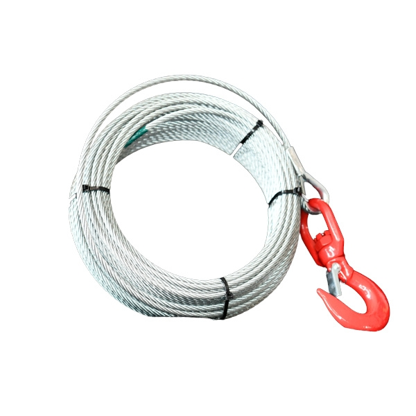 Kit câble Galvanisé pour Treuil Diamètre 5 mm 7 Torons 19 Fils Longueur de câble de 15 mètres Marquage CE - DESCOURS ET CA...