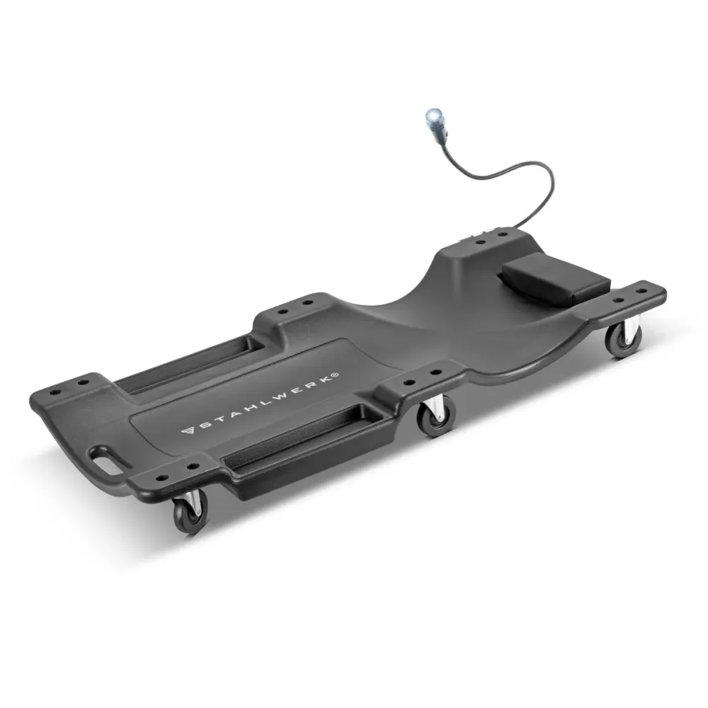 Rollerboard de voiture Steelworks RCL-40 avec une lumière LED intégrée, une capacité de charge de 500 kg et 6 rouleaux mob...