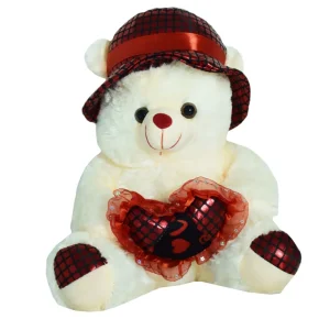 Lovers Design Teddy Bear Heart - Blanc pur