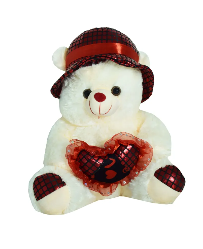 Lovers Design Teddy Bear Heart - Blanc pur