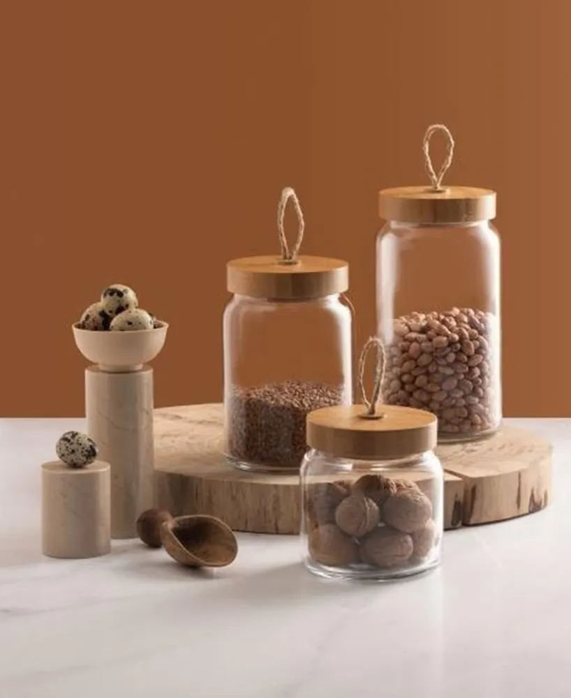 Pasabahce Petit Woody Canister - Clear