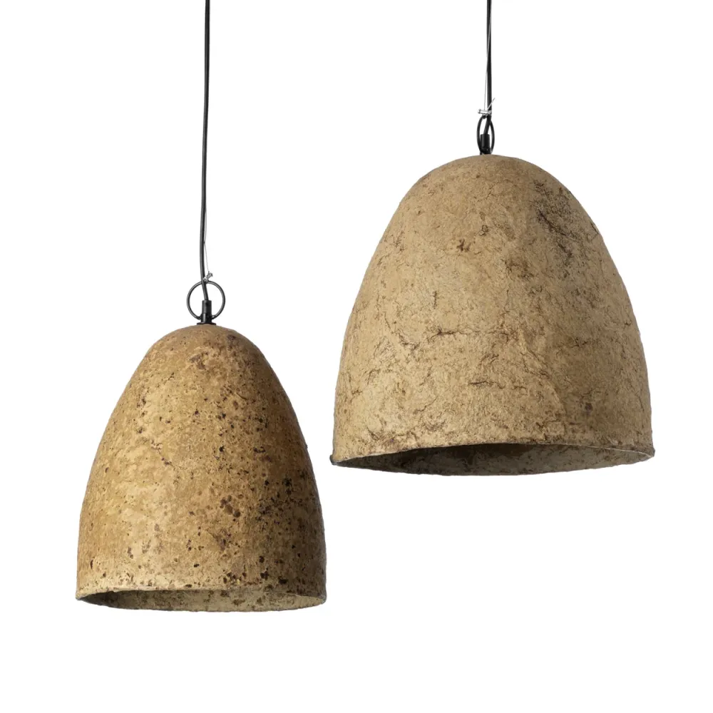 Savana Pendant - Mud - L en noir mat