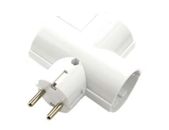 ADATTATORE SCHUKO TRIPLO BIANCO FAI 8030