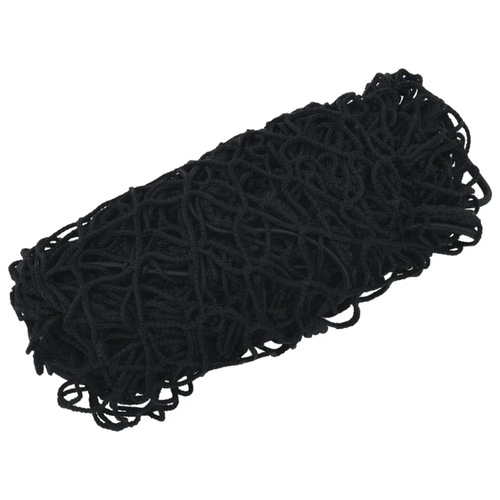 Filet pour remorque couverture de protection d'arrimage cargaison galerie de toit avec corde élastique 4,5 x 2,5 m PP noir...