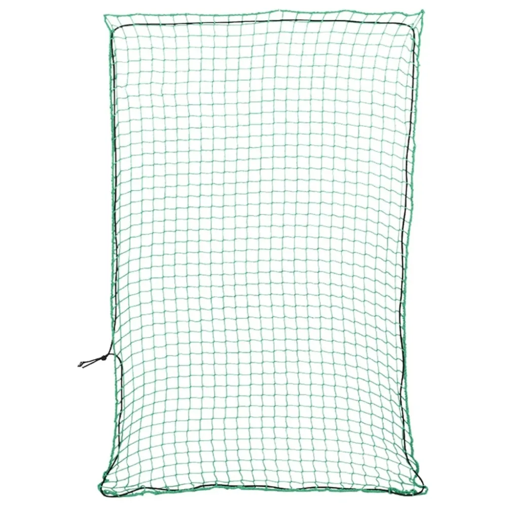 Filet pour remorque couverture de protection d'arrimage cargaison galerie de toit avec corde élastique 5 x 3,5 m PP vert 0...