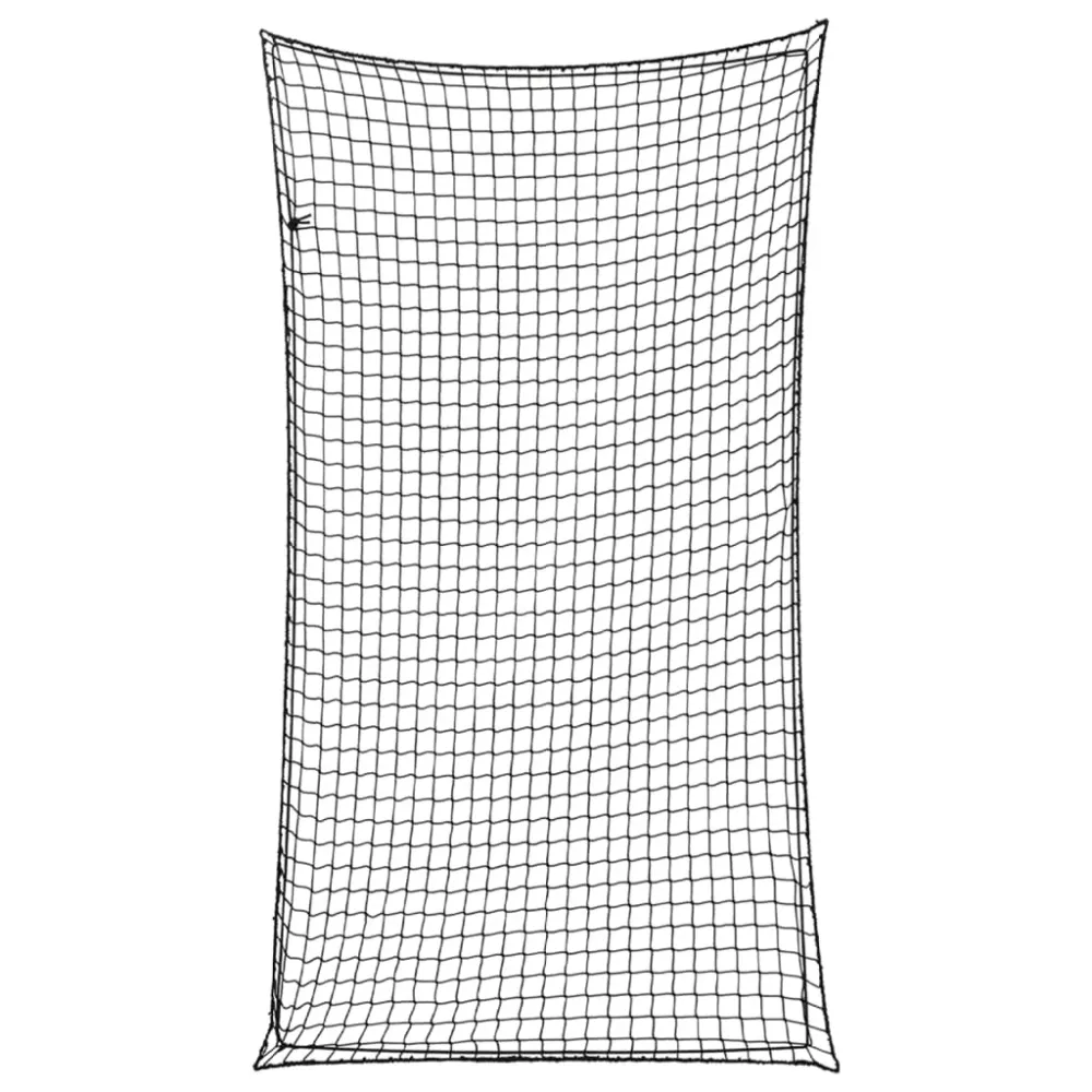 Filet pour remorque couverture de protection d'arrimage cargaison galerie de toit avec corde élastique 4,5 x 2,5 m PP noir...