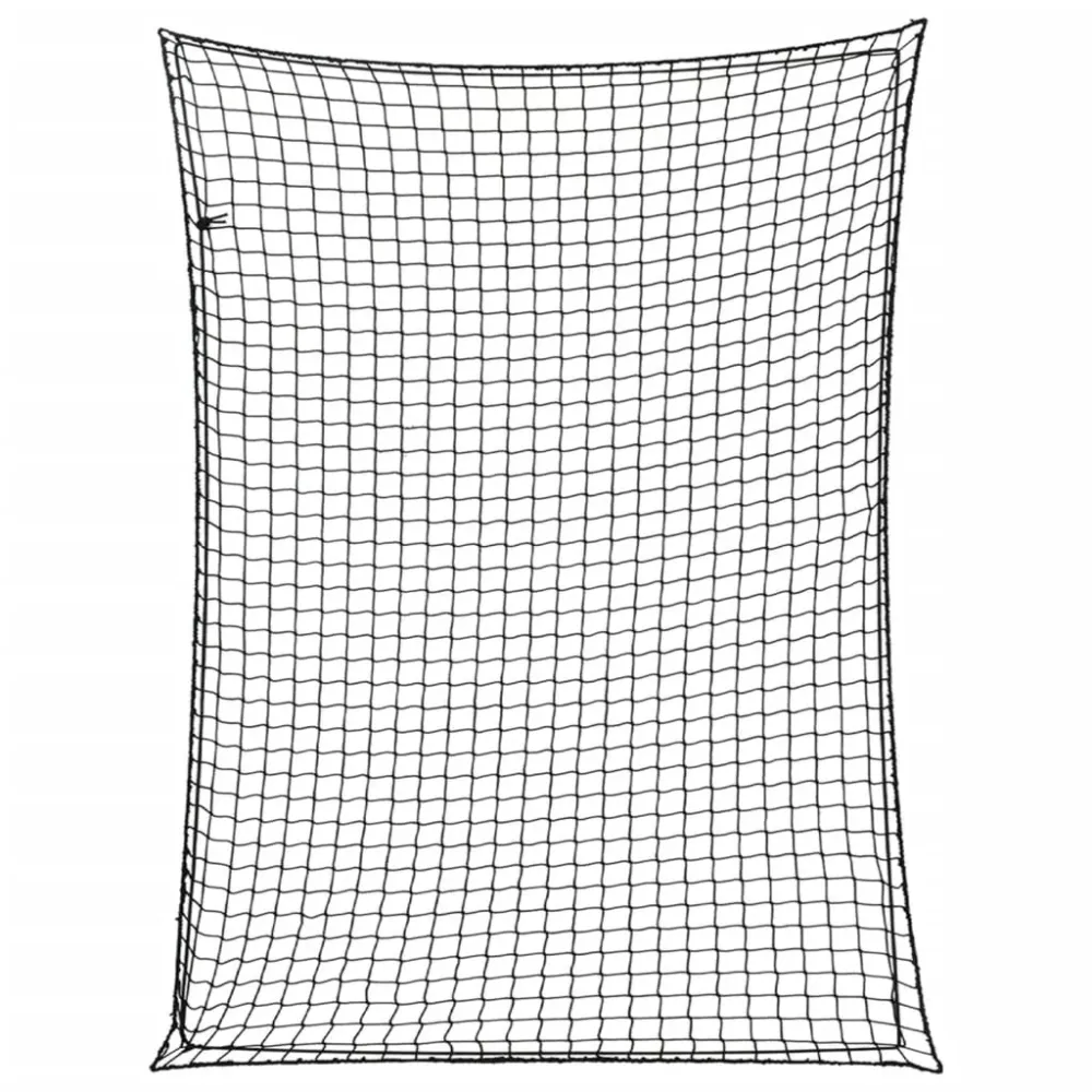 Filet pour remorque couverture de protection d'arrimage cargaison galerie de toit avec corde élastique 4 x 3 m PP noir 02_...