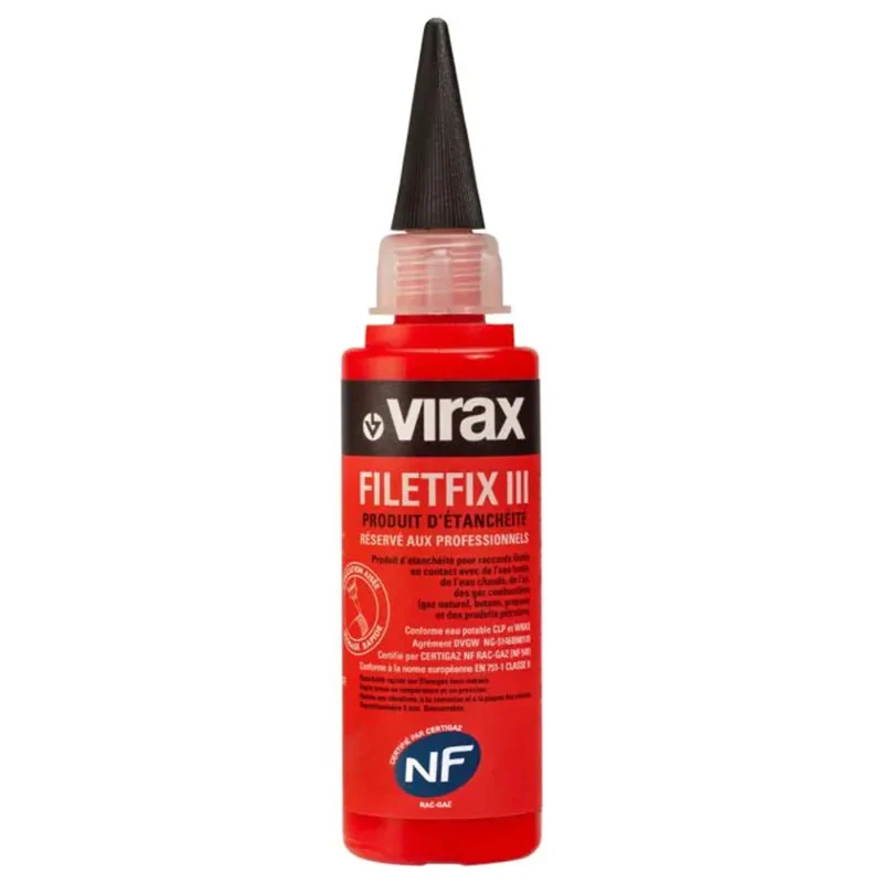 Mastic silicone haute température Filetfix IIII résine d'étanchéité - VIRAX 262600