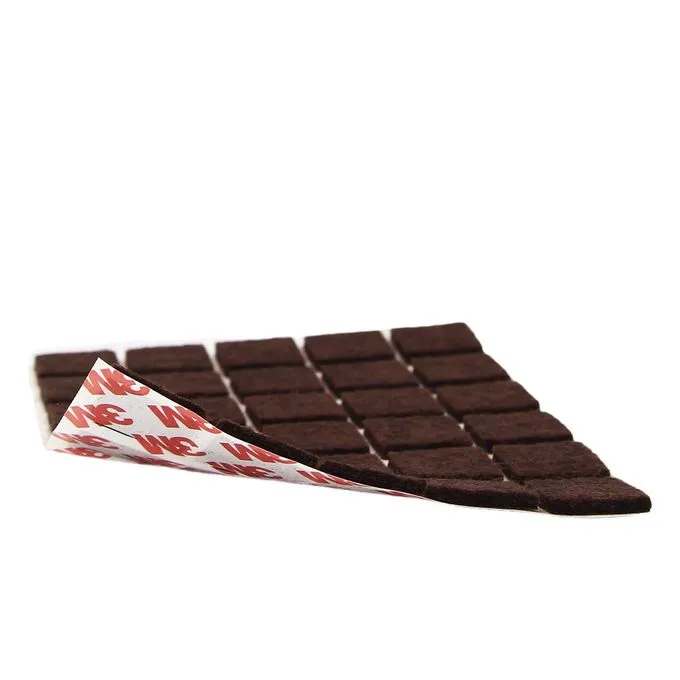 Patin Anti-Glissement BOSS TAPE Meuble Carré 20mm Marron (60pcs) pour réparation d'urgence