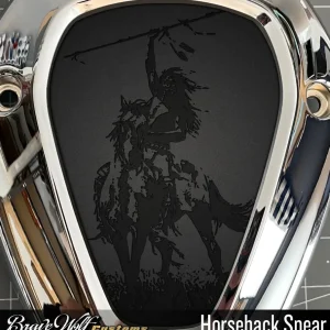 Autocollant Challenger V-Cover - Lance à cheval en noir mat