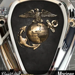 Autocollant Challenger V-Cover - Marines en noir mat