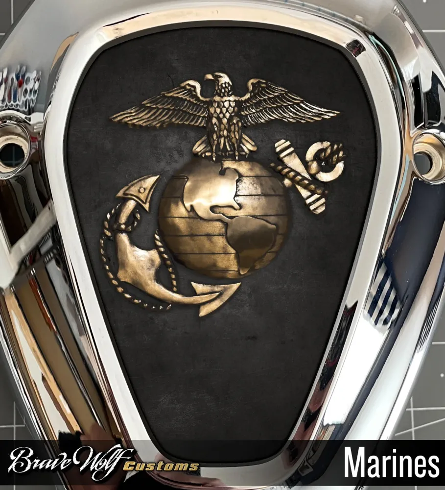 Autocollant Challenger V-Cover - Marines en noir mat
