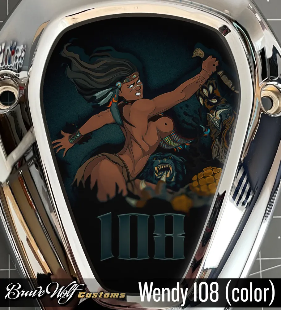 Autocollant Challenger V-Cover - Wendy 108 (couleur) - 22mm/25mm/28mm