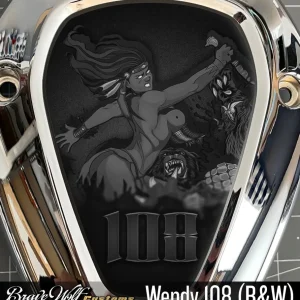 Autocollant Challenger V-Cover - Wendy 108 (N&B) par SW-MOTECH