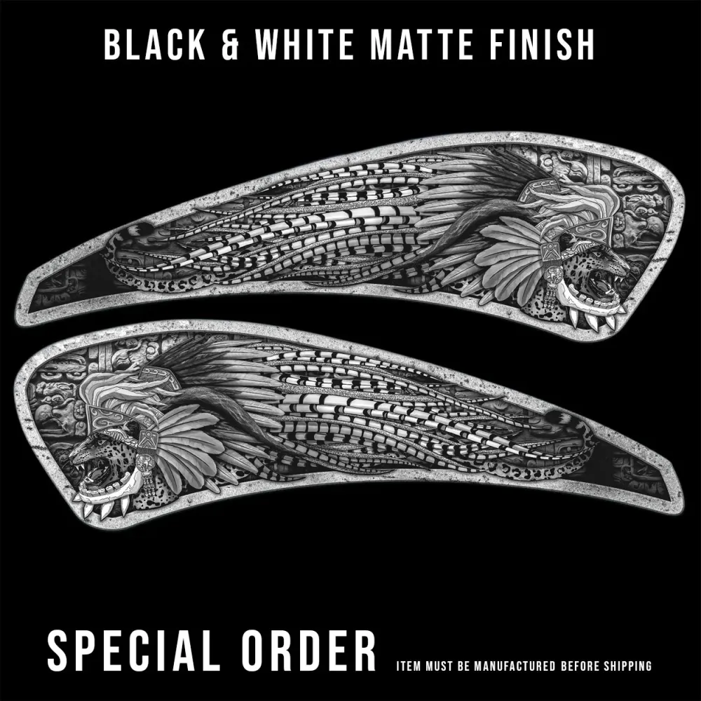 Azteca - Challenger - Noir et Blanc avec fixation universelle