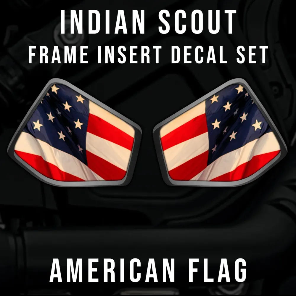 Certifié CE Insert de cadre central Indian Scout - Drapeau américain