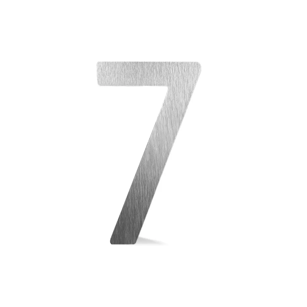 Chiffre autocollant de 4’’ en ABS, #7 (aluminium) avec garantie 1
