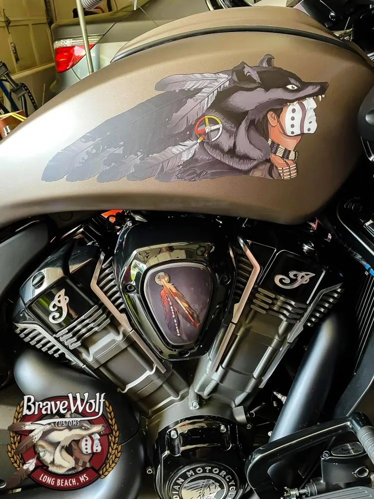 Décalcomanie Challenger V-Cover - Ornement de plumes avec mousses incluses