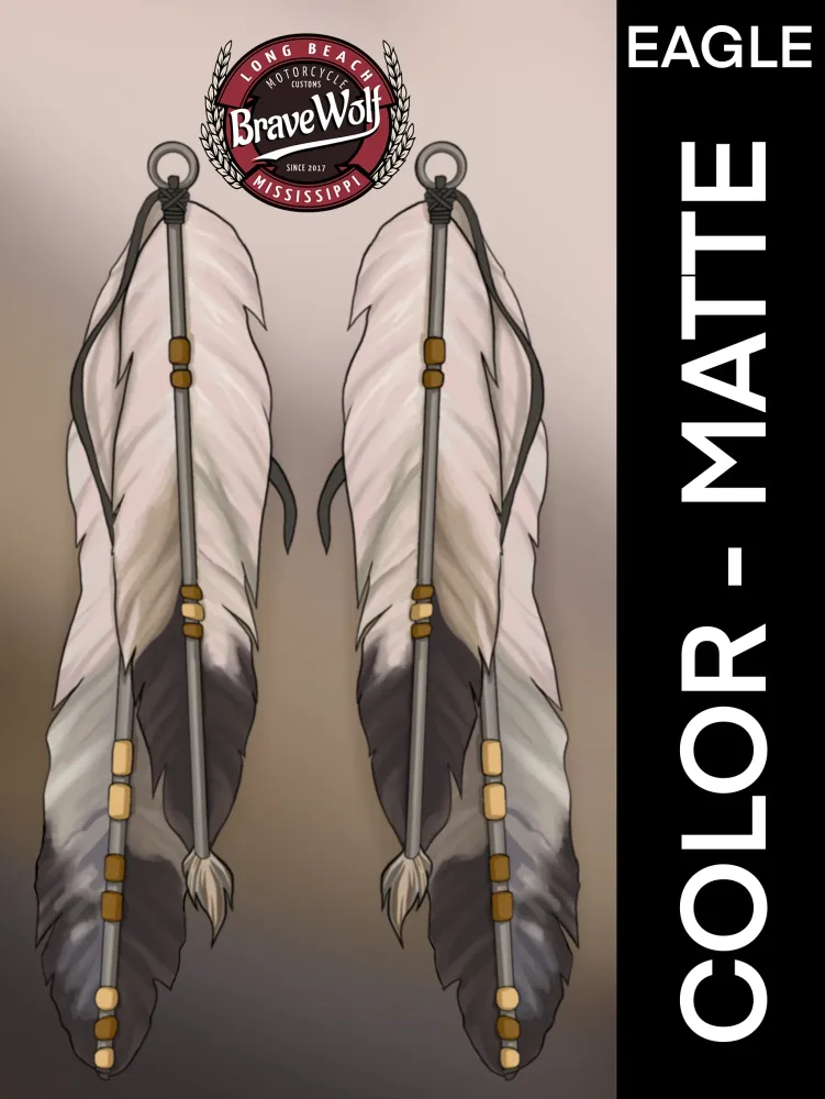 Décalcomanies de casque en plumes - 5 pouces de vaste avec système antivol
