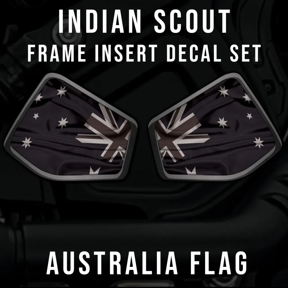 Insert de cadre central Indian Scout - Drapeau de l'Australie pour stockage extérieur