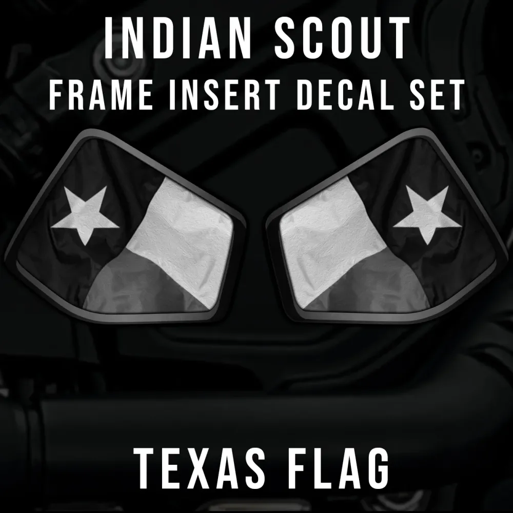 Insert de cadre central Indian Scout - Drapeau du Texas en noir mat