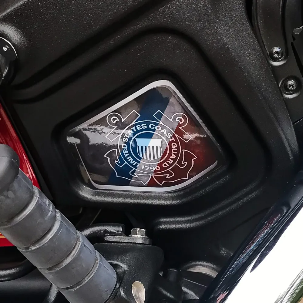 Insert de cadre central Indian Scout - Garde côtière en noir mat
