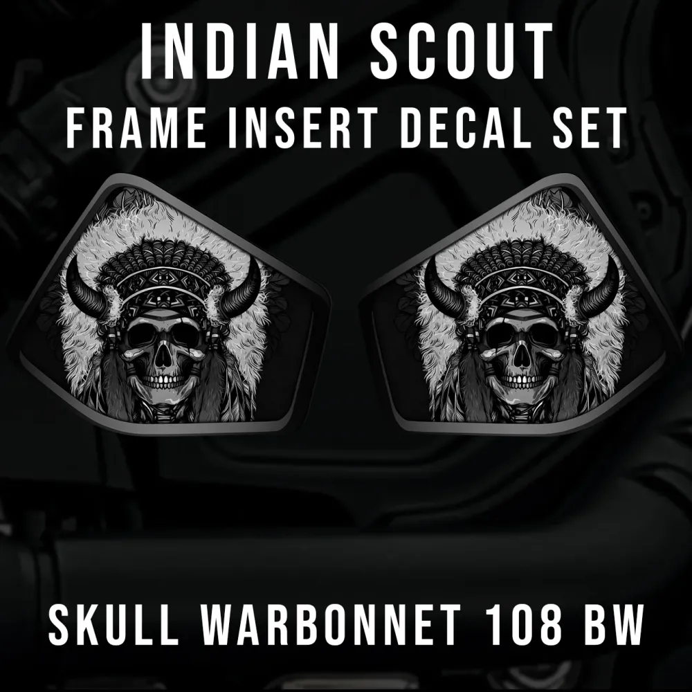 Insert de cadre central Indian Scout - Skull Warbonnet 108 BW pour transport d'équipement