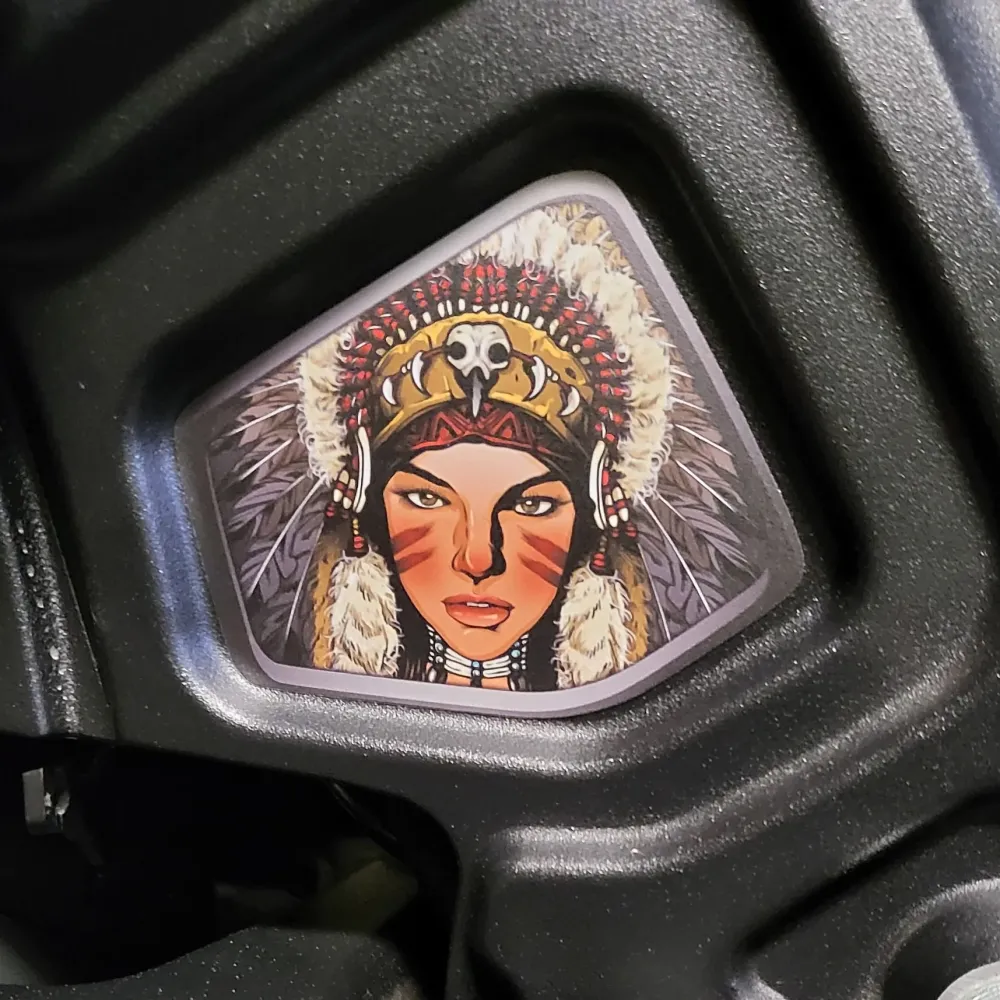 Insert de cadre central Indian Scout - Warbonnet femelle 123 couleur avec fixation universelle