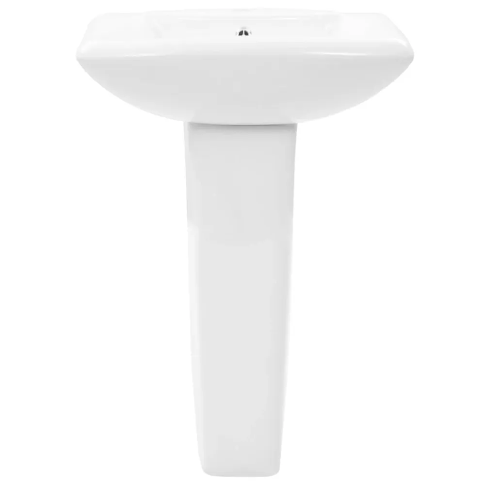 Lavabo autoportant avec socle 58 x 47 cm céramique blanc 02_0002569 par SW-MOTECH