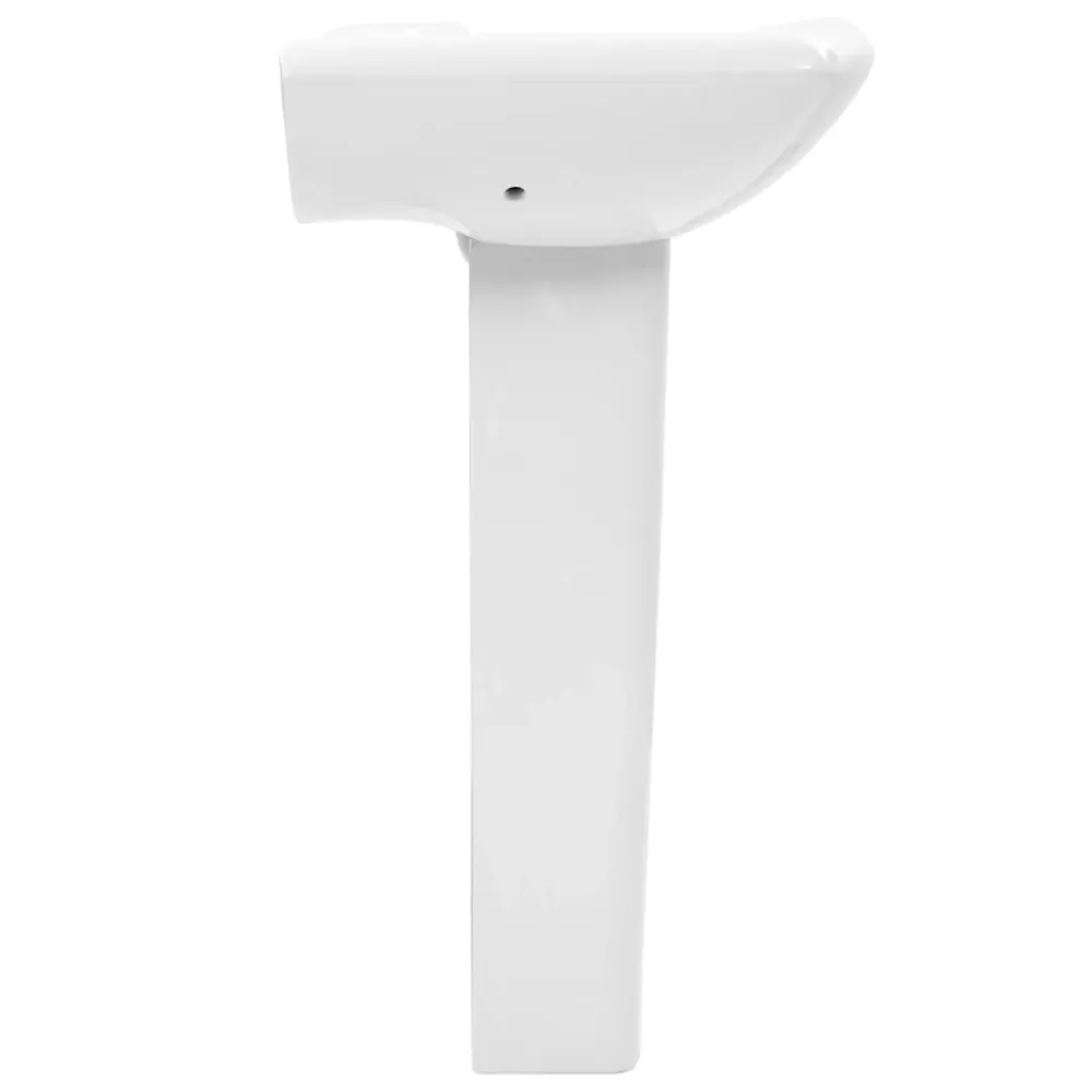 Lavabo autoportant avec socle 58 x 47 cm céramique blanc 02_0002569 par SW-MOTECH