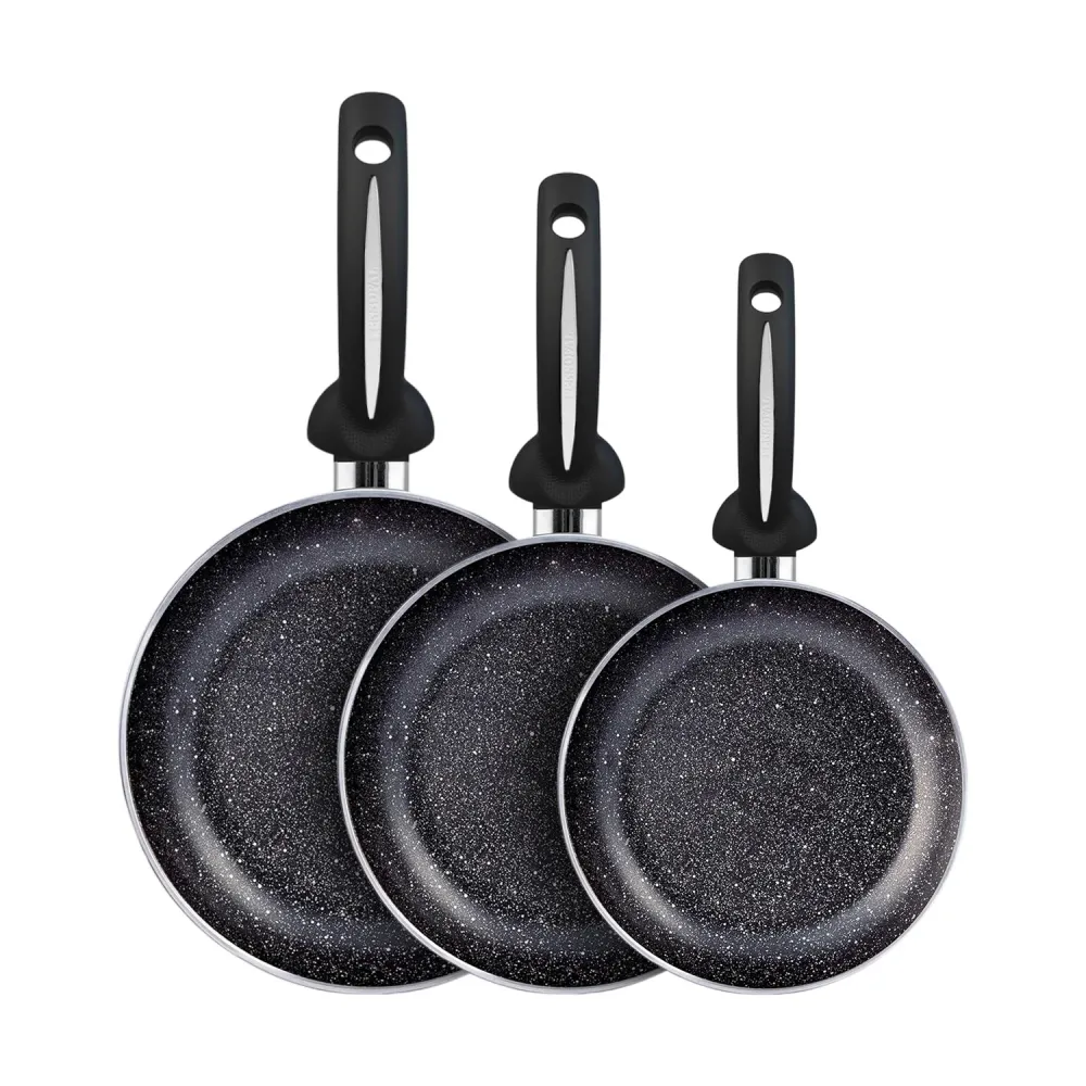 Porte-bagages scooter Set 3 Padelle Antiaderenti 18-22-26 cm Alluminio per Induzione e Gas