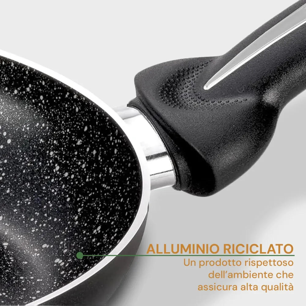 Porte-bagages scooter Set 3 Padelle Antiaderenti 18-22-26 cm Alluminio per Induzione e Gas