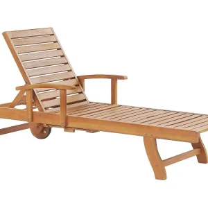 Protège-mains Acacia Wood Reclining Sun Lounger JAVA