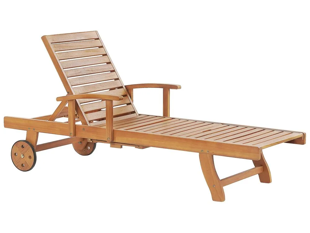 Protège-mains Acacia Wood Reclining Sun Lounger JAVA