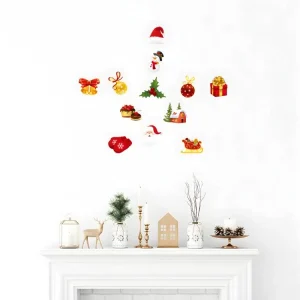 Protège-mains Sticker Noël les plaisirs de Noël - Autocollants stickers adhésifs noël - décoration fêtes - 20x25cm