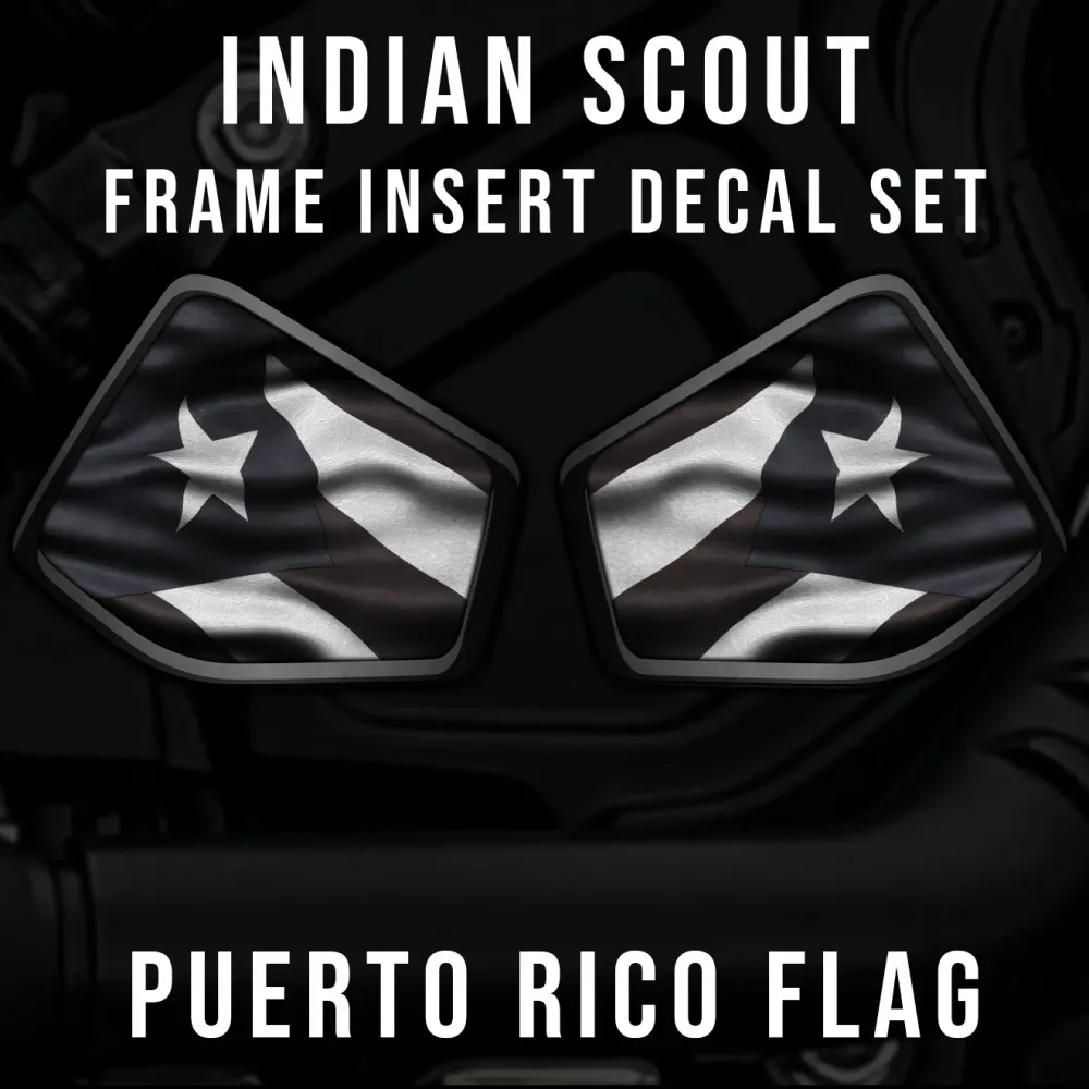 Racing Insert de cadre central Indian Scout - Drapeau de Porto Rico