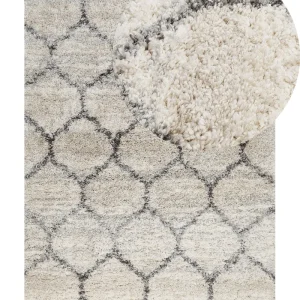 Shaggy Area Rug 160 x 230 cm Light Chamois and Grey YEREVAN