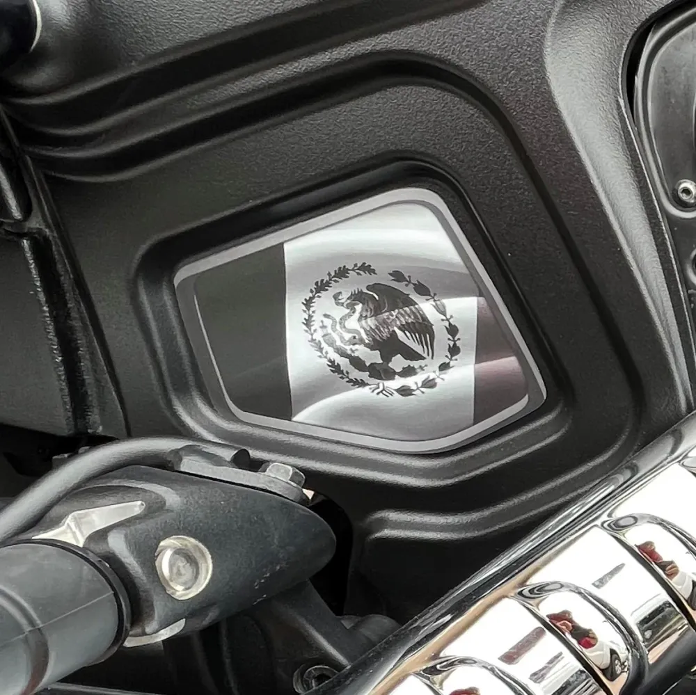 Support GPS moto Insert de cadre central Indian Scout - Drapeau du Mexique