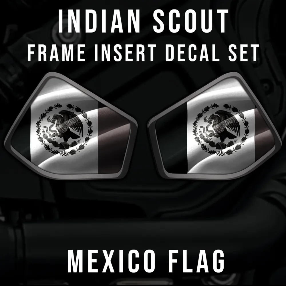 Support GPS moto Insert de cadre central Indian Scout - Drapeau du Mexique